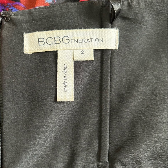 Women’s BCBGeneration Strapless Cocktail Red Black Beaded Waist Size 2 - Picture 13 of 16